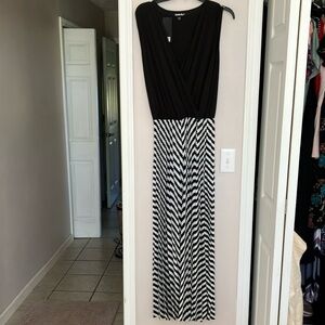 Black and White pleated wide leg jumper